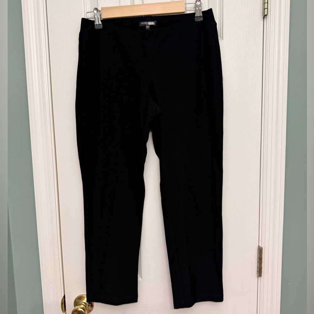 Eileen Fisher Black Stretch Crepe Leggings Size Petite Medium Washable